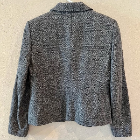 MICHAEL KORS Wool Herringbone Grey Academy Blazer Y2K women’s size 10 - Picture 6 of 9